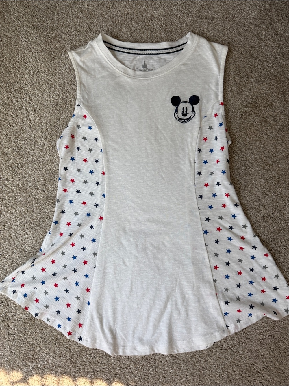Women’s White Star-Print Disney Tank Top